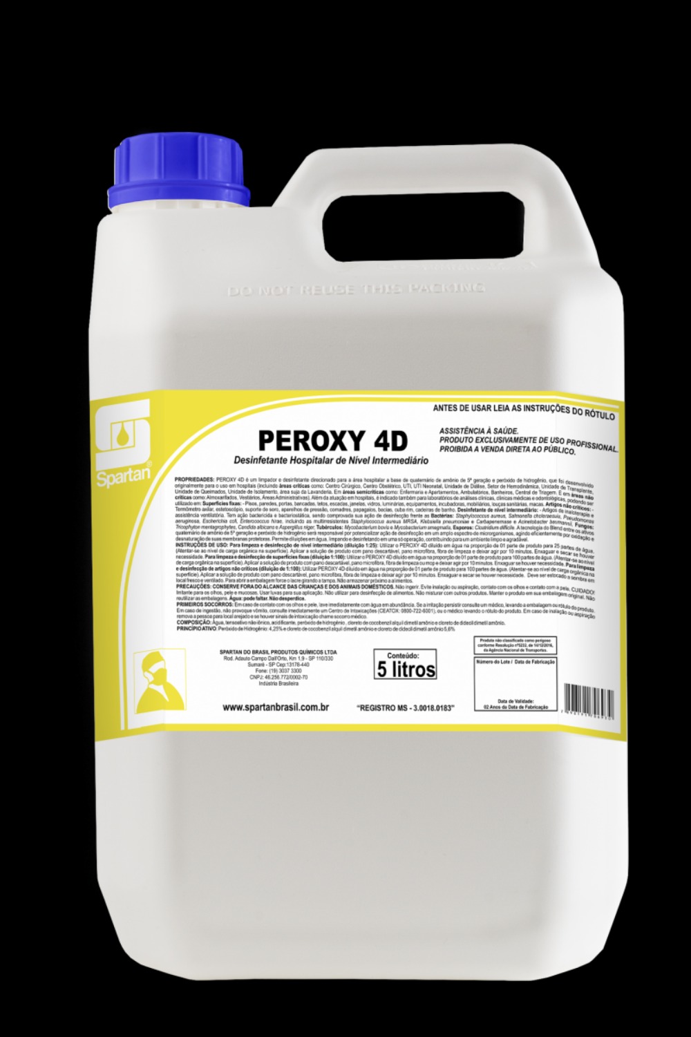 DESINFETANTE HOSPITALAR PEROXY 4 D SPARTAN - Imagem 2