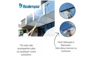 RODO LIMPA VIDROS COMBINADO 35CM SEM CABO