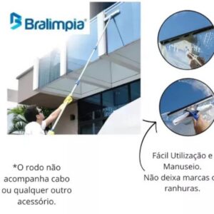 RODO LIMPA VIDROS COMBINADO 35CM SEM CABO